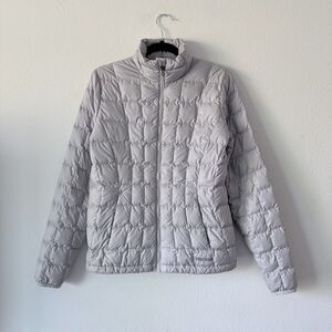 Marmot Lightweight Gray Puffer Down Jacket 600 Fill Duck Down Packable Medium